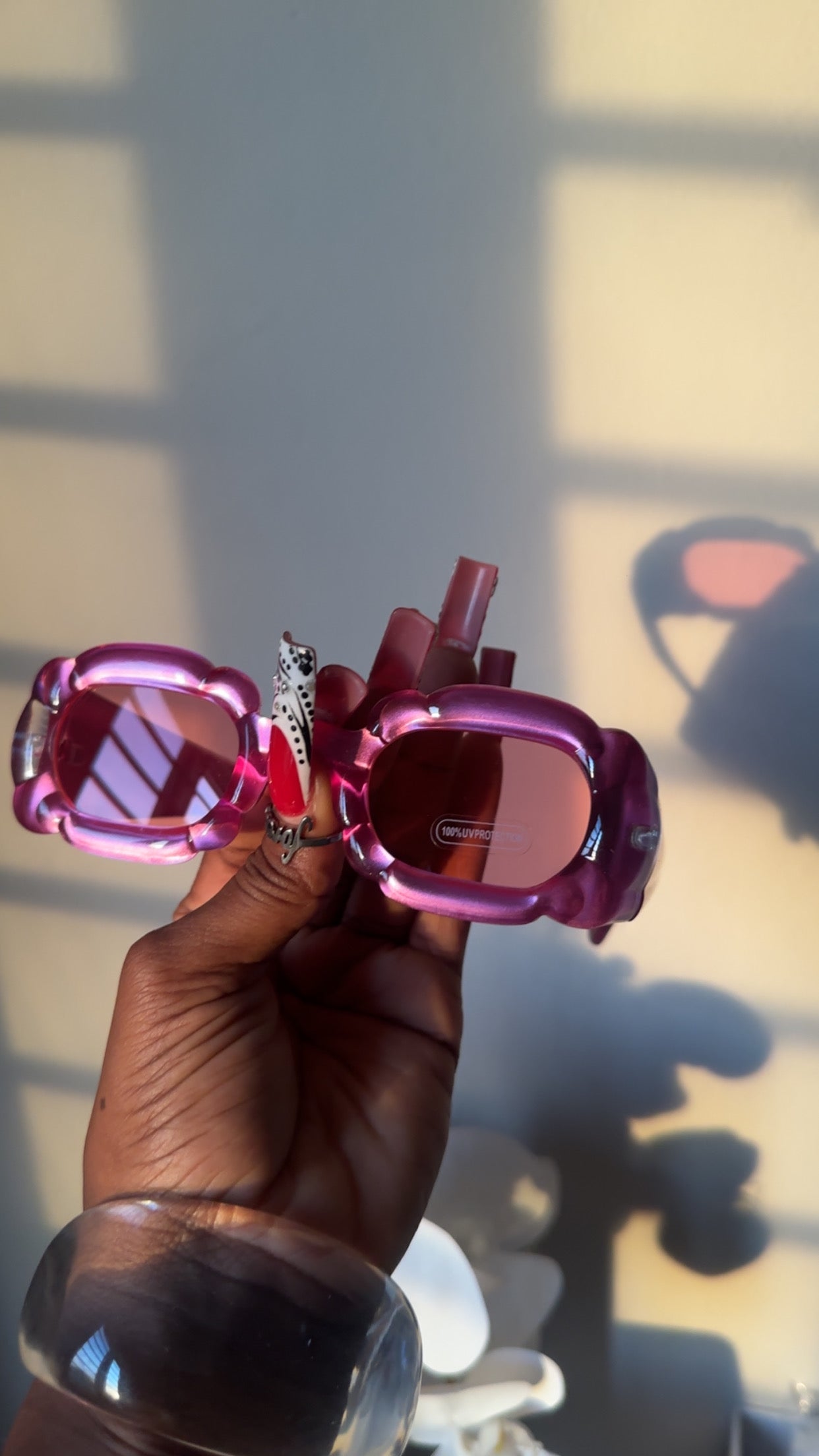 Pink Hibiscus Sunglasses